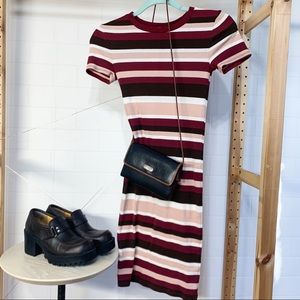 90's Style Ribbed T-shirt Dress
